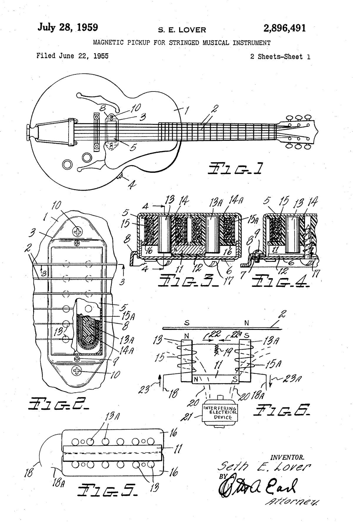 GibsonのP.A.Fの特許書類